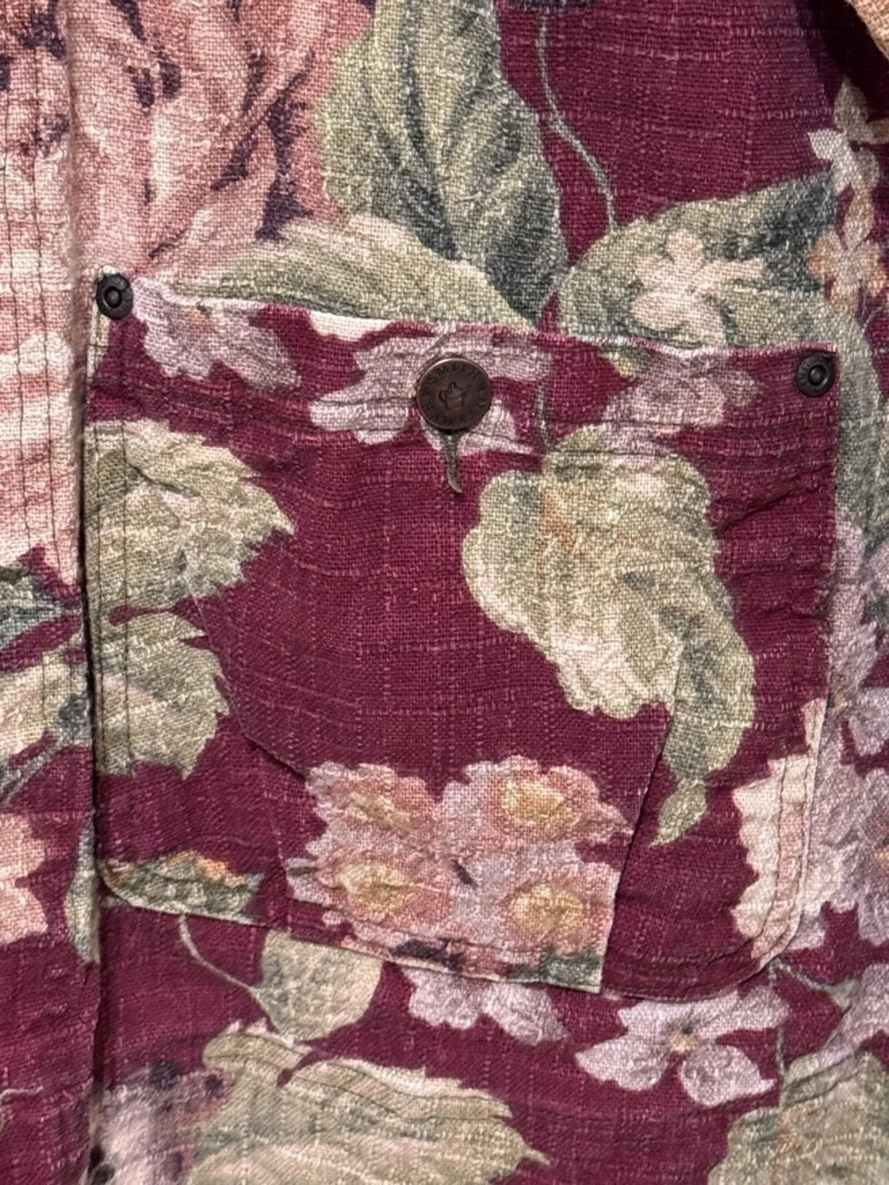 Vintage SMITH & HAWKEN Floral Print Barn / Chore Jacket - Women’s “M” - Picture 6 of 12